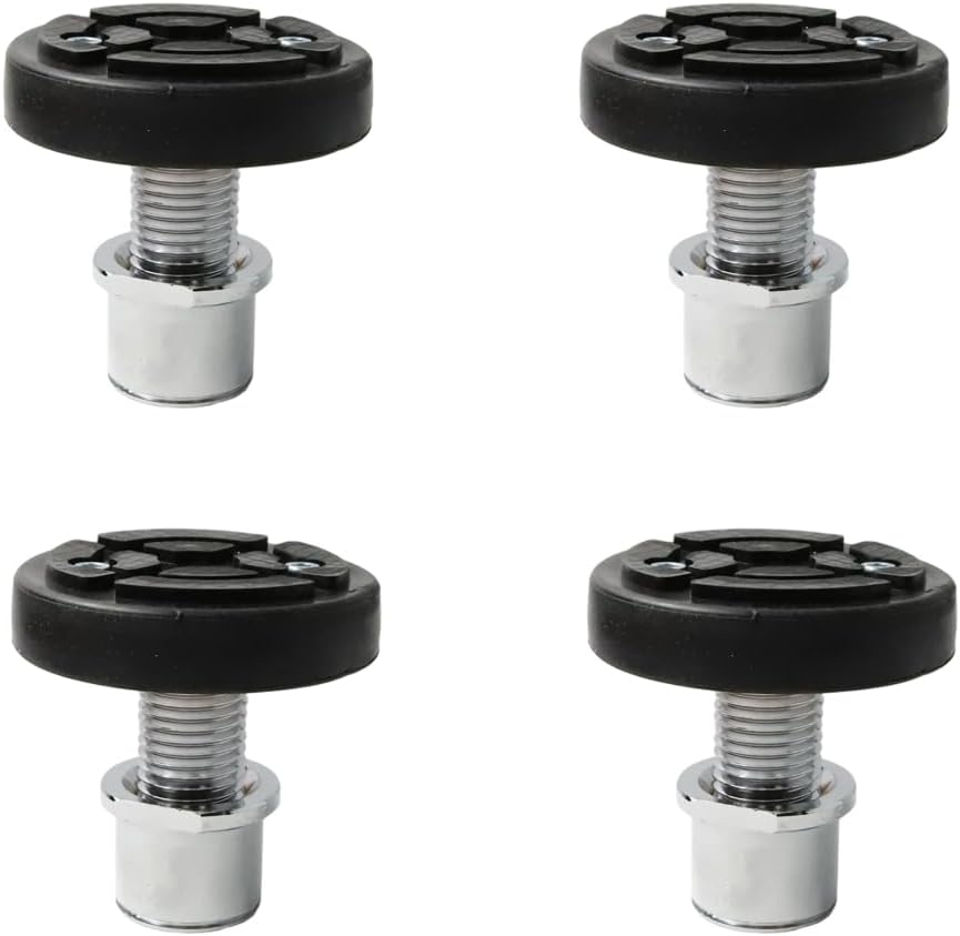 50mm Shaft Screw Up Car Lift Feet Pads, Replacement for Maxjax 2 Post Lift, 4pcs Heavy Duty Car Lift Heightening Feet with Rubber Tray (50mm 4pcs)