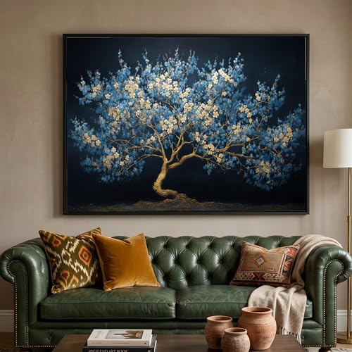 Art texturé représentant un arbre sur toile décorative maison