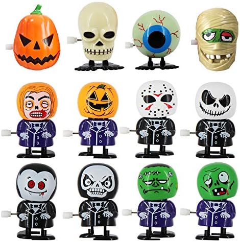 heytech 12 Packs Wind-up Toys for Halloween Assorted Clockwork Toys Supply for Party Favors for Boys,Girls,Kids