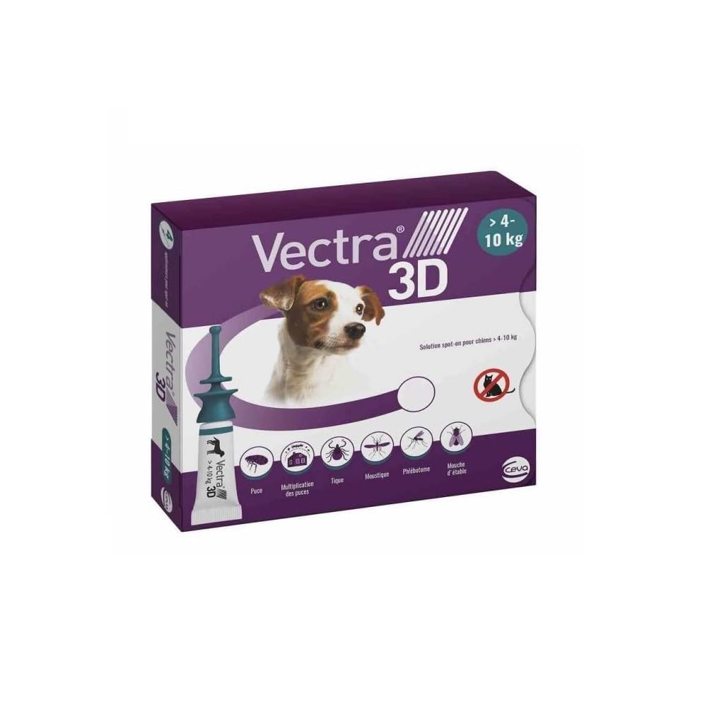 Vectra 3D Chien 4-10 kg stop aux démangeaisons boite de 12 pipettes