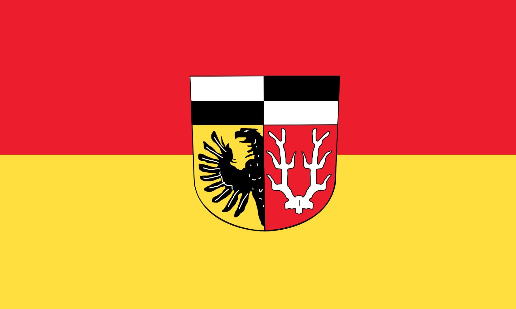 Drapeau Landkreis Wunsiedel 1.35m² grand format horizontal