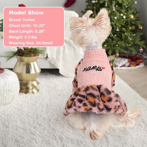 Suéteres para cães pequenos, meninas, vestido de lã para cachorro, roupas quentes para cachorros, ve