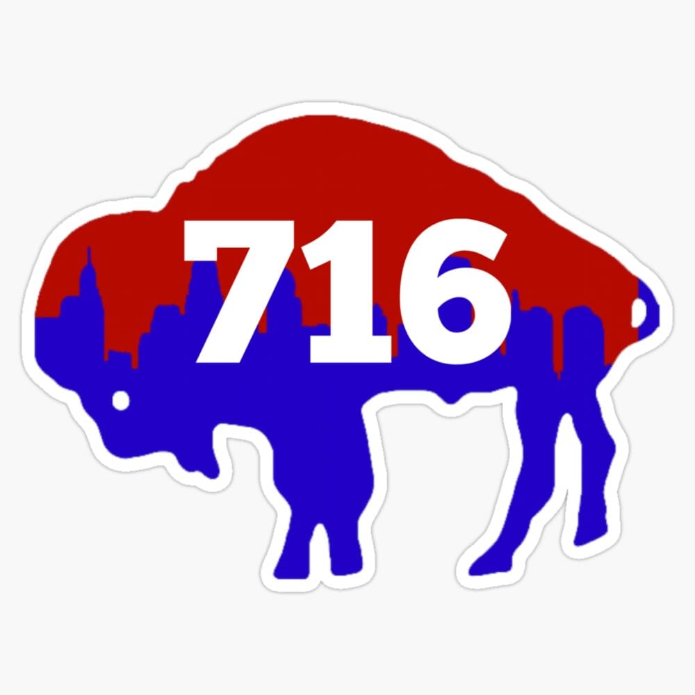 Amazon.com - Buffalo 716 City Outline Sticker Bumper Sticker Vinyl