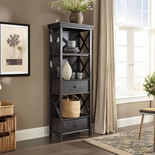 Image of Signature Design by Ashley Tyler Creek Storage Display Cabinet, Black /Gray