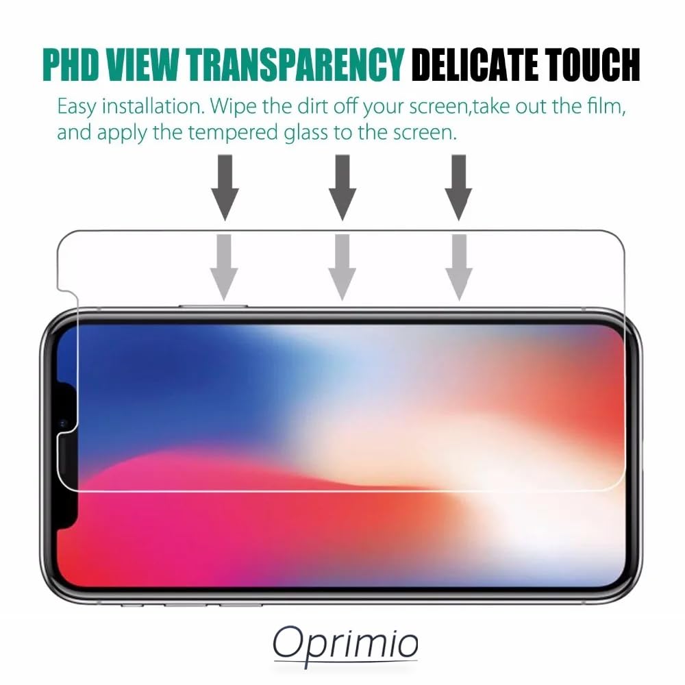 Oprimio 3 x szkło pancerne do iPhone 11 Pro Max – pełnoekranowa ochrona wyświetlacza z ramą, twardość 9H, bez pęcherzyków powietrza, nie wpływa na dopasowanie etui, 3 sztuki