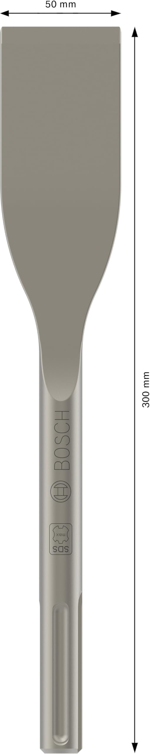 Bosch Accessories Professional Burin Carrelages (SDS max, 300 x 50 mm, Accessoires pour Marteaux Burineures) Gris