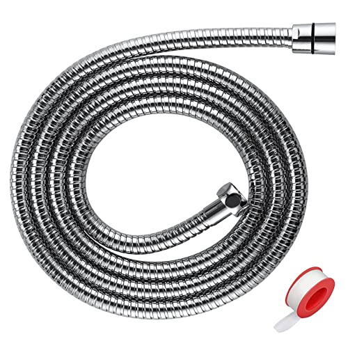 1M Extra Long Shower Hose, 79 Inch Stainless Steel Showerhead Hose With Brass Nut, Anti-Twist, Flexible Handheld Shower Hose, Chrome #TOP26