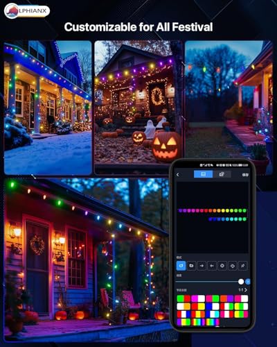 Smart C9 Christmas Lights Outdoor,82ft 100 Leds smart outdoor string lights - image 7