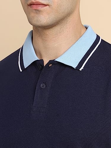Image of Dennis Lingo Men's Solid Polo Regular Fit T-Shirt (Cotton Polo)