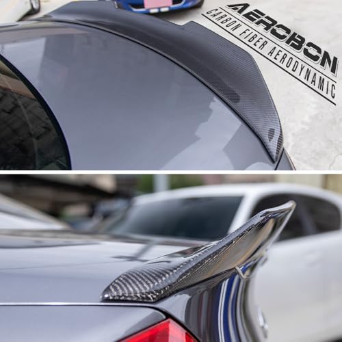 AeroBon Real Carbon Fiber Trunk Spoiler Compatible with 2007-2014 Infiniti G35, G37, G25, Q40 4-Door Sedan Rear Spoiler (H Style) High Kick - Image 4