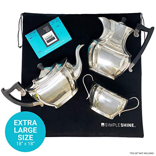 Anti Tarnish Storage Bag 18" x 18" | Fabric Cloth Bags for Sterling Silver Jewelry Silverware Trays and More - Thumbnail 4