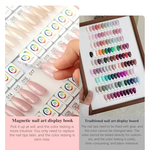 Libro magnético de color de uñas rosa ideal para decorar mesas de manicura y salones 5