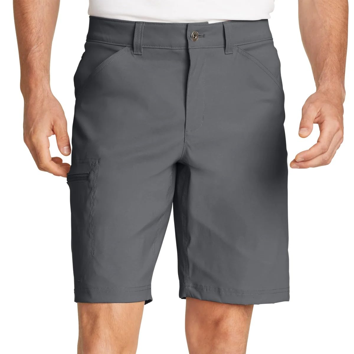 Eddie Bauer Men’s UPF 50+ Classic Fit Stretch Lightweight Tech Short (Gray, 36)