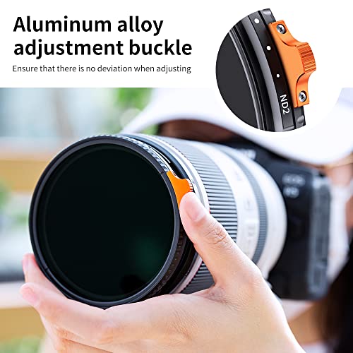 K&F Concept 77Mm Putter Variable Nd Filter Nd2-Nd400 (1-9 Stops) 28 Multi-Layer Coatings Import Agc Glass Adjustable Neutral Density Filter For Camera Lens (Nano-X Series) #TOP6