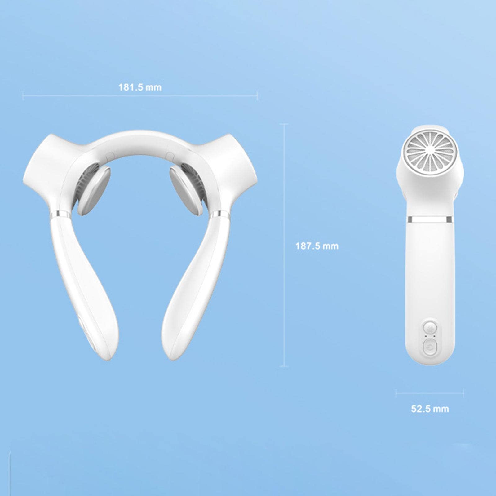 Gralara Ventilatore Portatile Collo 3 Livelli Regolabili Mini Ventilatore Personale Ricaricabile USB Design Ergonomico Silenzioso Materiale Robusto Adatto