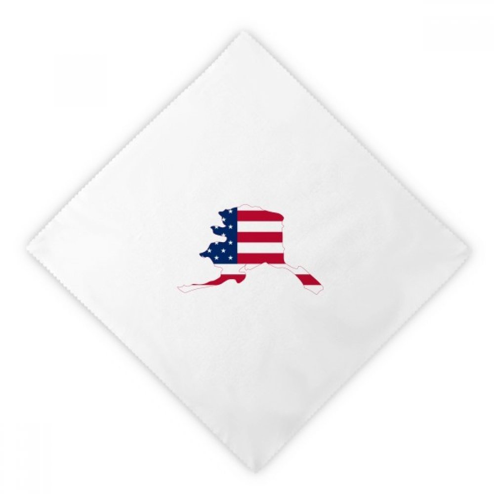 Servilletas de tela reutilizables con mapa de Alaska, decoración de mesa de tela de 2 uds