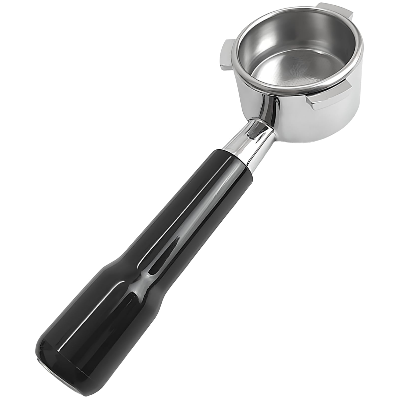 Portafiltro sin fondo para máquinas Breville Espresso, 2.1 pulgadas (5.4 cm), mango de acero inoxidable, extracción de precisión, para ajustes de la técnica Espresso Crema y Barista