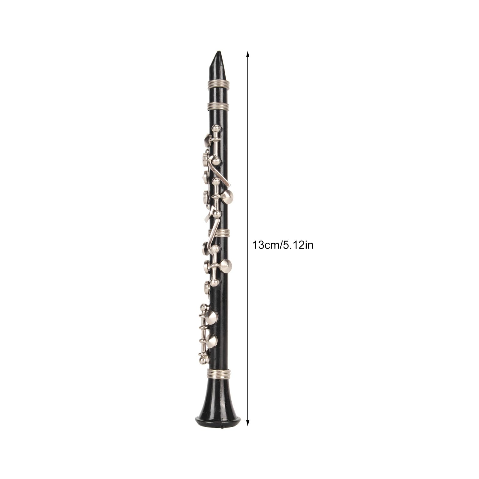 Clarinetto Nero in Miniatura, Giocattolo Modello di Clarinetto in Miniatura con Supporto e Custodia Display Modello di Clarinetto Strumenti Musicali Ornamento per la Casa con