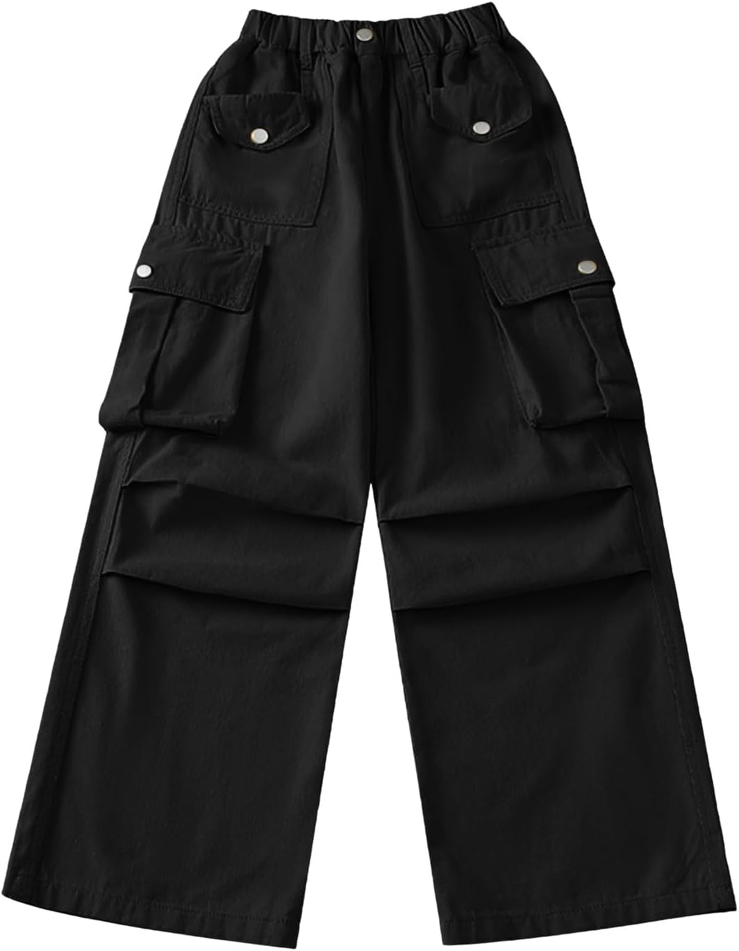 Girls Cargo Pants Elastic Waist Casual Jogger Pants for Girls Streetwear Loose Baggy Joggers Travel Hiking Streetwear