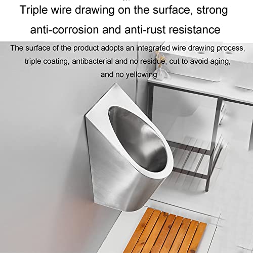 Orinatoio moderno a parete All-in-Oneal, acero inoxidable, descarga sin contacto, resistente y anti-obstrucción, detección de agua de salida, fácil de limpiar miniatura 6