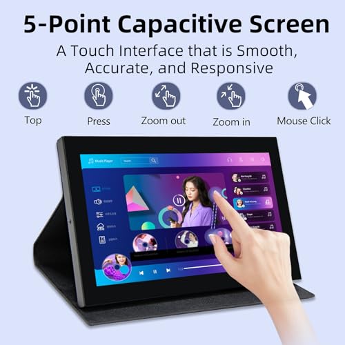 Image of 7 inch Portable Monitor, 1024x600 HDMI Raspberry Pi Screen, Dual-Speaker IPS LCD Display Mini Monitor for Laptop Xbox PS3 Raspberry Pi 5 4B 3B+