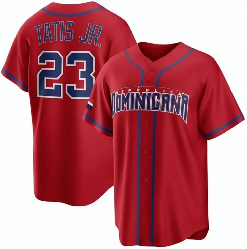 Dominican Republic Sewn Custom Baseball Jersey Any Name Number Size Stitched