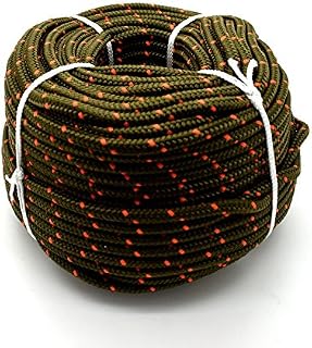 6mm Camouflage Green Polypropylene Rope Braided Poly Cord Line Sailing Boating Camping Climbing Yachting (10 metres)