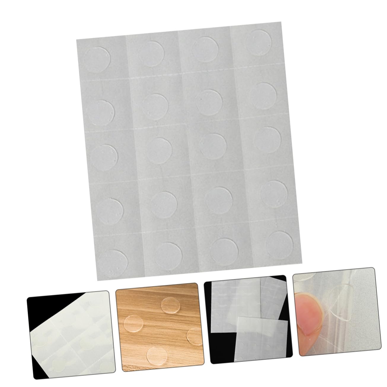 HOMSFOU 5sets Strong Stickiness Double Sided Adhesive Dots Removable No Trace Craft Dots for DIY Projects 25sheets*5