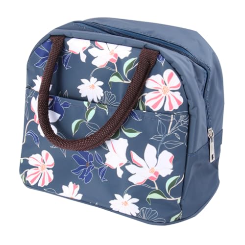 Amosfun 1 Pieza bolsa de almuerzo portátil lunch bag lunchbag bolsa bento sencilla bolsa bento resistente Blue