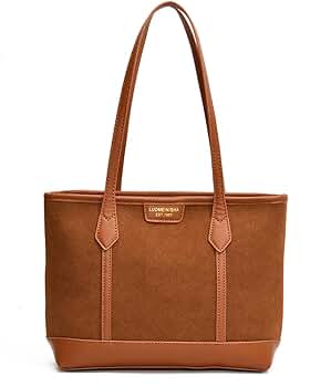 Amazon.com: AZURAOKEY Suede Tote Bag With Zipper for Women