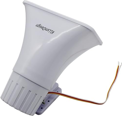 Miniatura 6 de Sirena de alarma de 30 W, sirena de seguridad eléctrica autónoma de doble tono para exteriores con soporte, 6-12 V CC 1.1 Ah 130 db 8 x 5.5 x 9