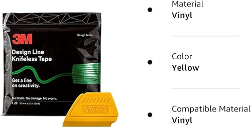 Miniatura 2 de Knifeless 3M Design Line Tape - Cinta (150 pies con detalle amarillo)