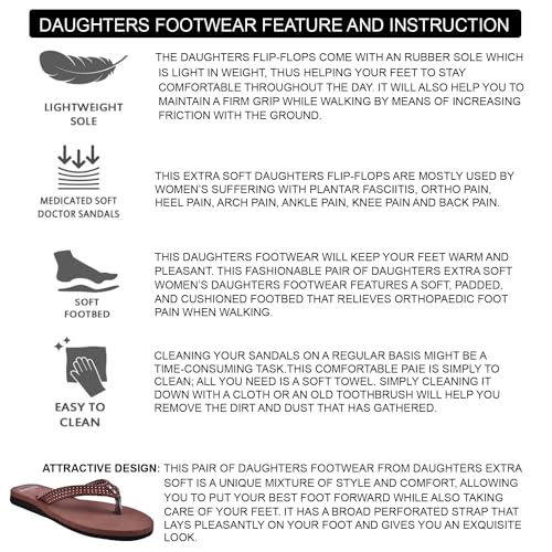 Image of Daughters MCR Healthcare Women's Orthopedic Diabetic Light Weight Soft Footwear /Chappal /Sandals /Slippers for Women