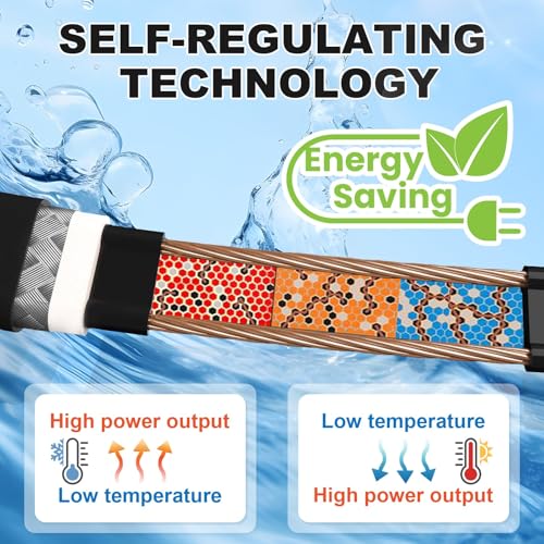 MAXKOSKO CSA Certified Pipe Heat Cable for Drinking Water Supply, Self Regulating Heater Inside Water Pipes, Safe for Use with Metal and Non Metal Pipes, 45 Ft 120 V by MAXKOSKO - Image 5