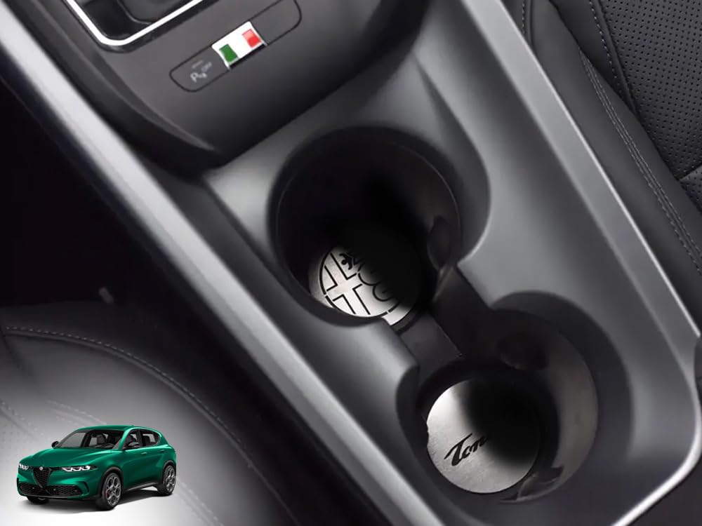 Copertura In Acciaio per Alfa.Romeo Tonale | Decorazione della Parte Centrale | 2 Pezzi Inox Q4 Veloce Sprint Tributo Italiano Plug-in Hybrid Accessori Tuning