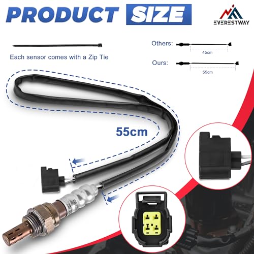 Sensor de Oxígeno EVERESTWAY 2PCS Compatible para Chrysler Dodge miniatura 2