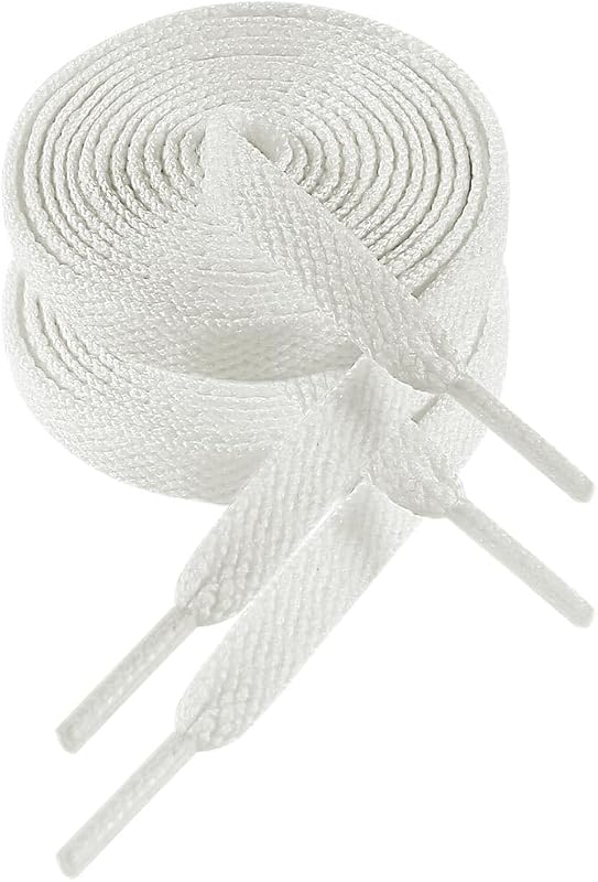 VSUDO Lacets Chaussures Plats pour Baskets, Lacets Plats pour Sneakers - Économiques, 8mm de Large, 29 Couleurs 14 Longueurs au Choix