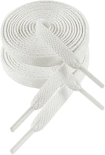 VSUDO Flach Sneaker Schnürsenkel, 8mm Breite Flat Shoelace, Sneaker Schuhbänder, Ersatz Schnürsenkel für Turnschuhe, Laufschuhe, Sportschuhe
