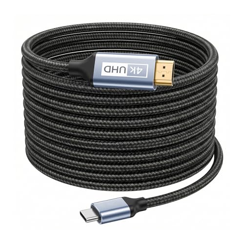 HDMI Type-C �A�_�v�^�[�P�[�u�� 2���[�g�� 4K@60Hz HDR �i�C�����҂� ��m�C�Y�`�� Thunderbolt 3/4�Ή� �X�N���[���~���[�����O �v���O�A���h�v���C iPhone 15/16 Pro/iPad/MacBook/Gala