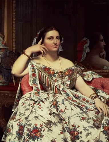 Cuadro de Madame Moitessier por Jean Auguste Ingres: lienzo elegante 60x90cm