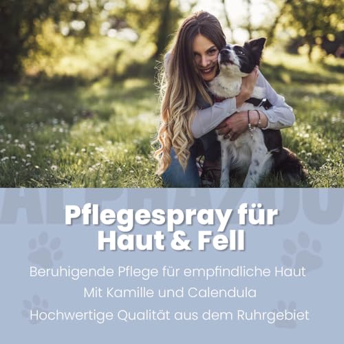 alphazoo Brandlöscher Anti-Juckreiz-Spray für Hunde 250 ml – mit Kamille & Ringelblume. Pflegendes Spray, Alkohol- & parabenfrei, zur Unterstützung empfindlicher Haut & zur Linderung von Irritationen
