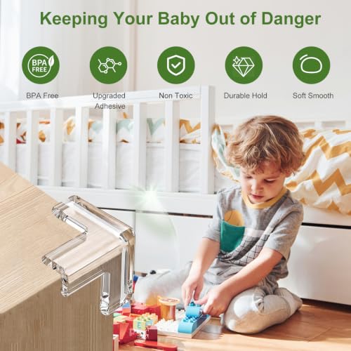 Image of 36 Pack Corner Protector Baby, Clear Table Corner Protectors Baby Proof Corners and Edges Furniture Covers & Edge Safety Bumpers Guards for Baby Proofing, Sharp Edges
