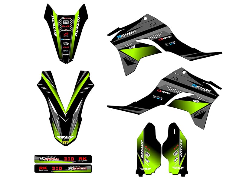 Amazon.com: 2020-2025 KLX 300 R SURGE Black Senge Graphics Base