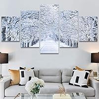 SIGNWIN 5 Panel Canvas Wall Art Modern Art Contemporary Landscape Multicolor Photography Relax/Calm Sky for Home Decorations Ready to Hang - 60