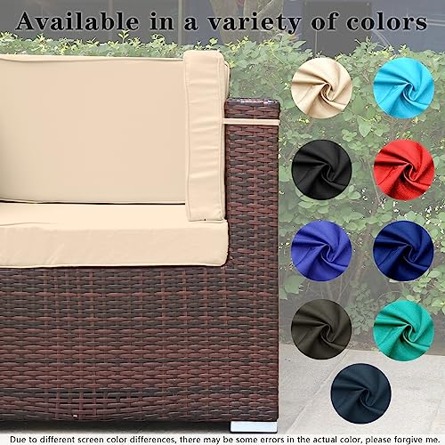 Qaworci Outdoor Cushion Slipcovers, 14Pcs Waterproof Patio Cushion Covers Replacement, Washable Patio Cushion Covers, Cushion Covers For Patio Furniture With Zipper (Beige) #TOP6