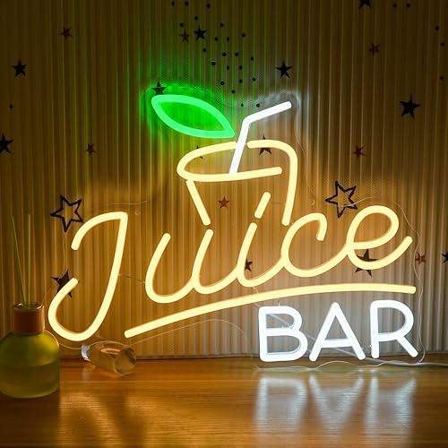 AEHEMNGZ Juice Bar Neon Sign with Dimmable Switch