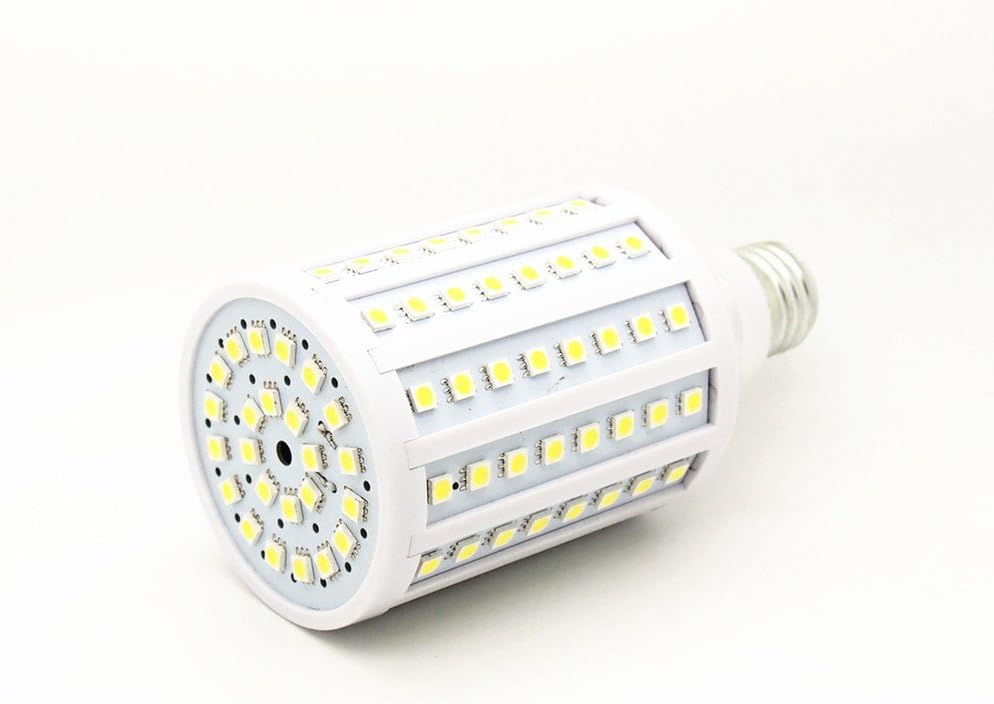 Super Bright White 6000K DC 12 Volt to 20 Volt Medium Screw Base 120x 5050 LED Cluster E26 E27 Socket DC 12V-20V Off Grid Solar Battery Power Storage Bus Ferry Yacht Lighting Work Emergency Lighting