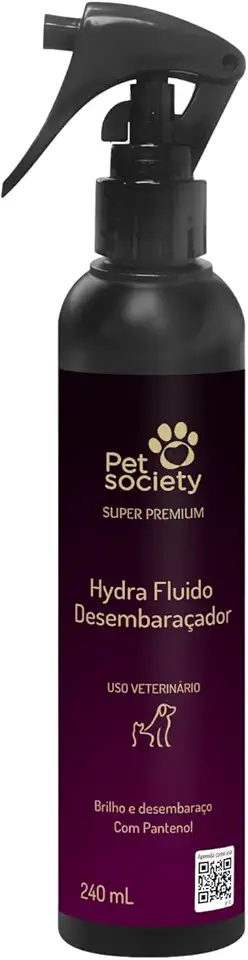 Super Premium Fluido Desembaraçador 240ml para cães e gatos by Pet Society