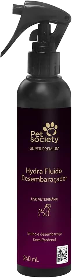 Super Premium Fluido Desembaraçador 240ml para cães e gatos by Pet Society