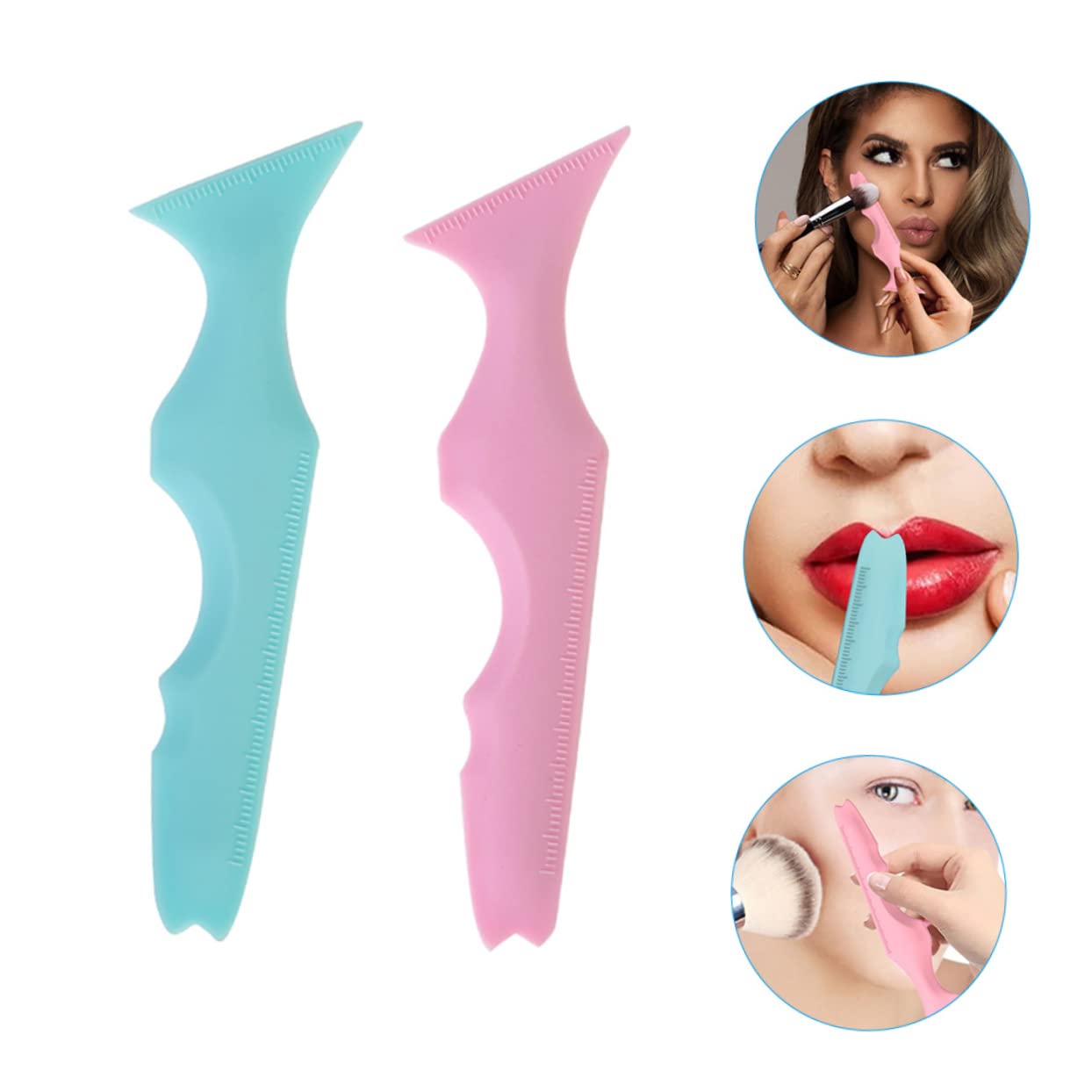 Baluue 8pezzi Stencil Silicone Per Eyeliner Makeup Per Per e Ragazze Multifunzionale Per Eyeliner e Ombretto Facile Usare e Novizi